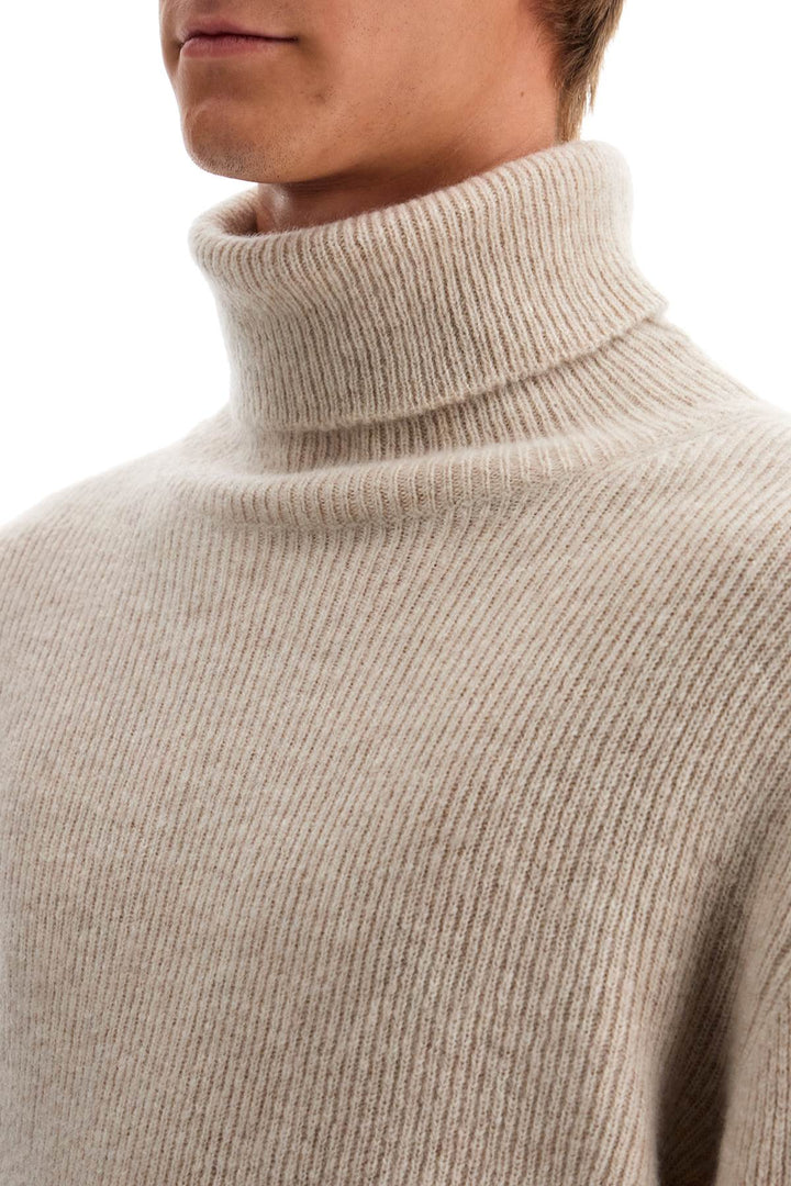 Pullover Dolcevita In Cashmere E Seta