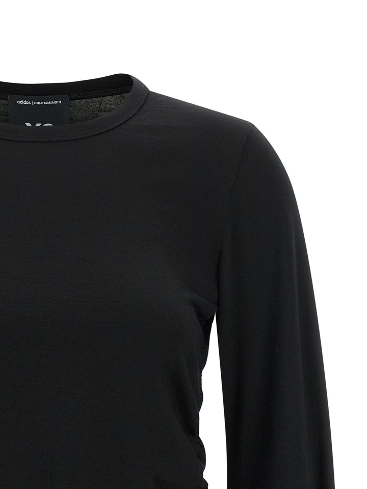 Y-3 Draped Cut T-shirt - Black | a69715350905741f81626b6cdbef6733f0326218