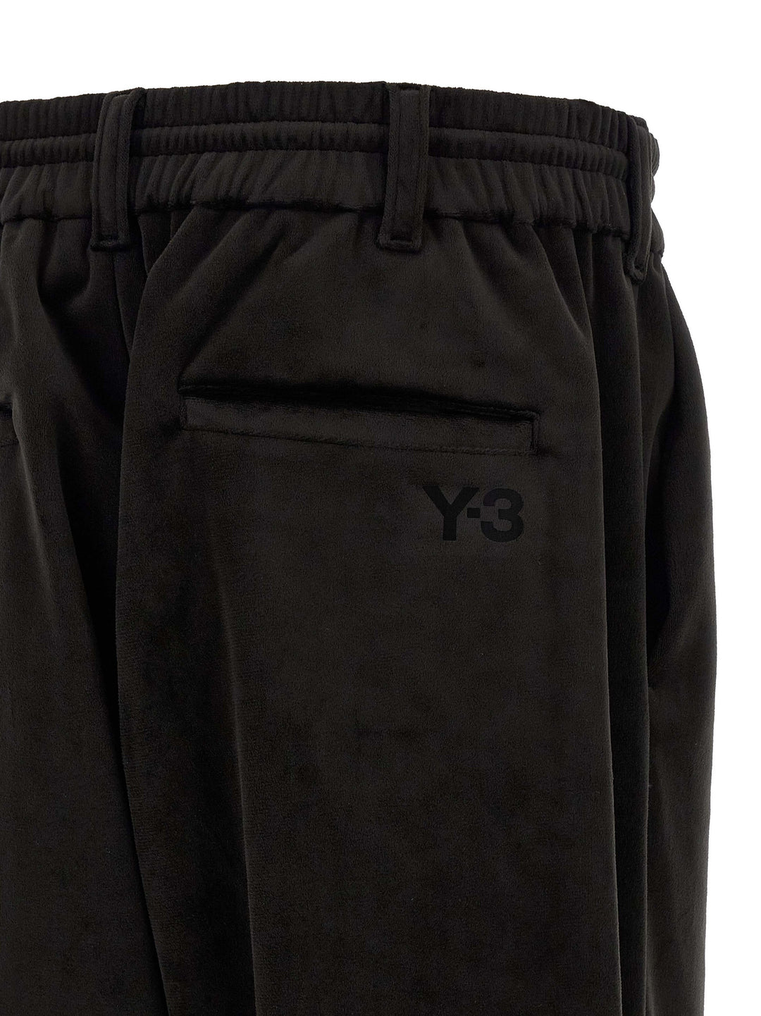 Y-3 Velvet Effect Joggers Pants - Black | e14bccca9f67eaab0894ccab9861f4f1d6283db2
