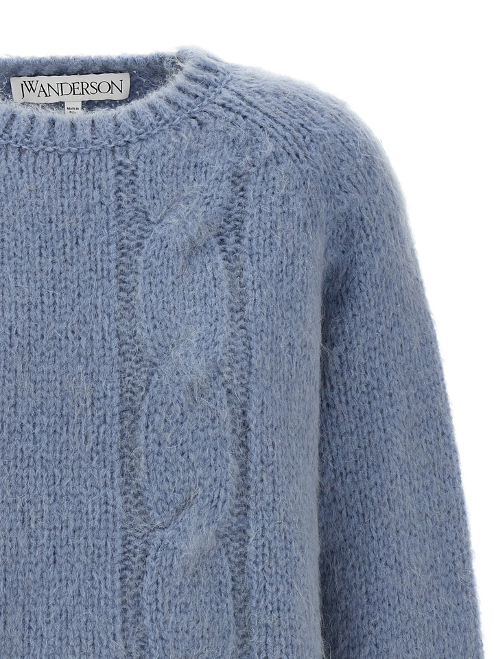 Cable Knit Sweater, Cardigans Light Blue