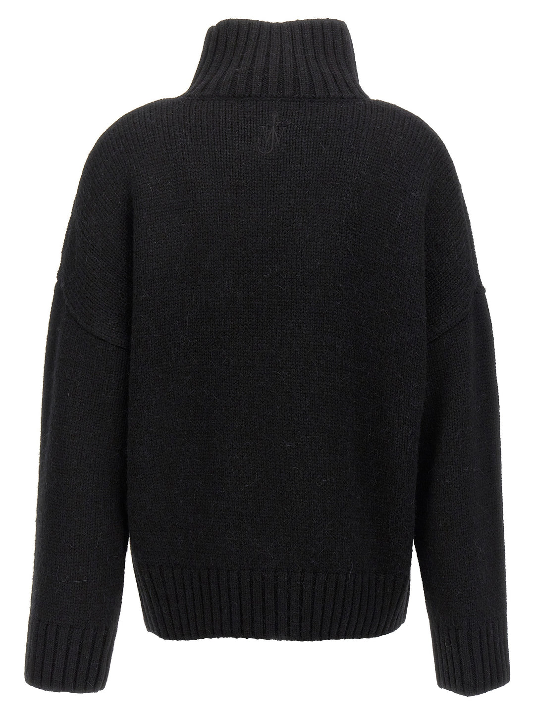 Leather Patch Pocket Sweater, Cardigans Black