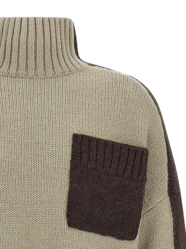 J.W. Anderson Two Tone Patch Pocket Sweaters and Cardigans - Multicolor | 0170d45a02952517282c0daad1a5974ba360028b