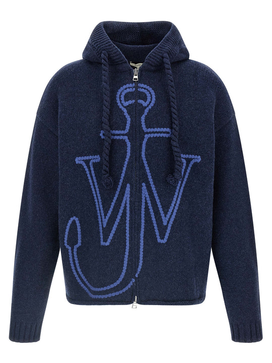 Anchor Embroidery Sweatshirt Blue