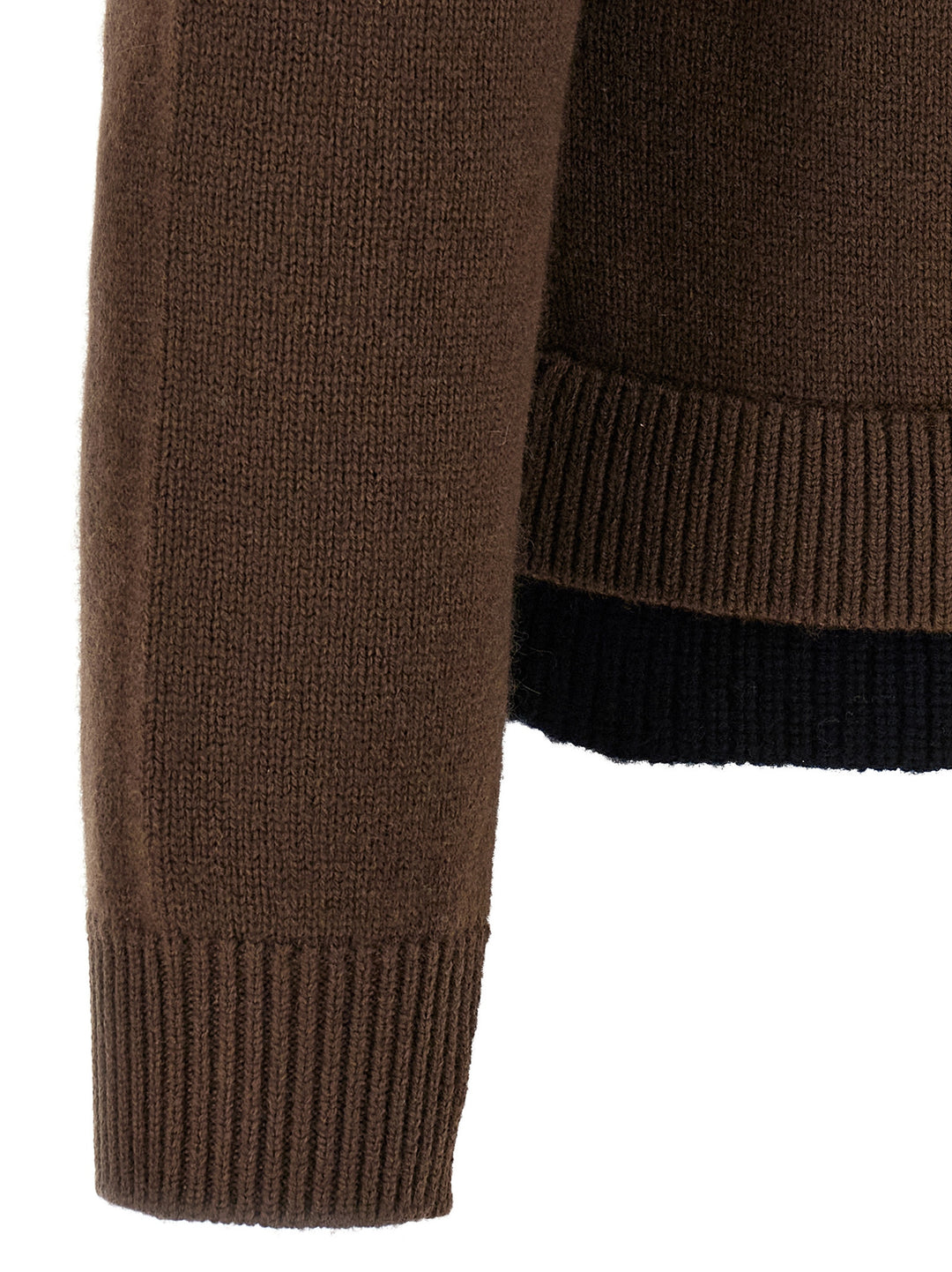 J.W. Anderson Contrast Layered Sweaters and Cardigans - Brown | 378319ea32938344342207982f49c80ca4799a84
