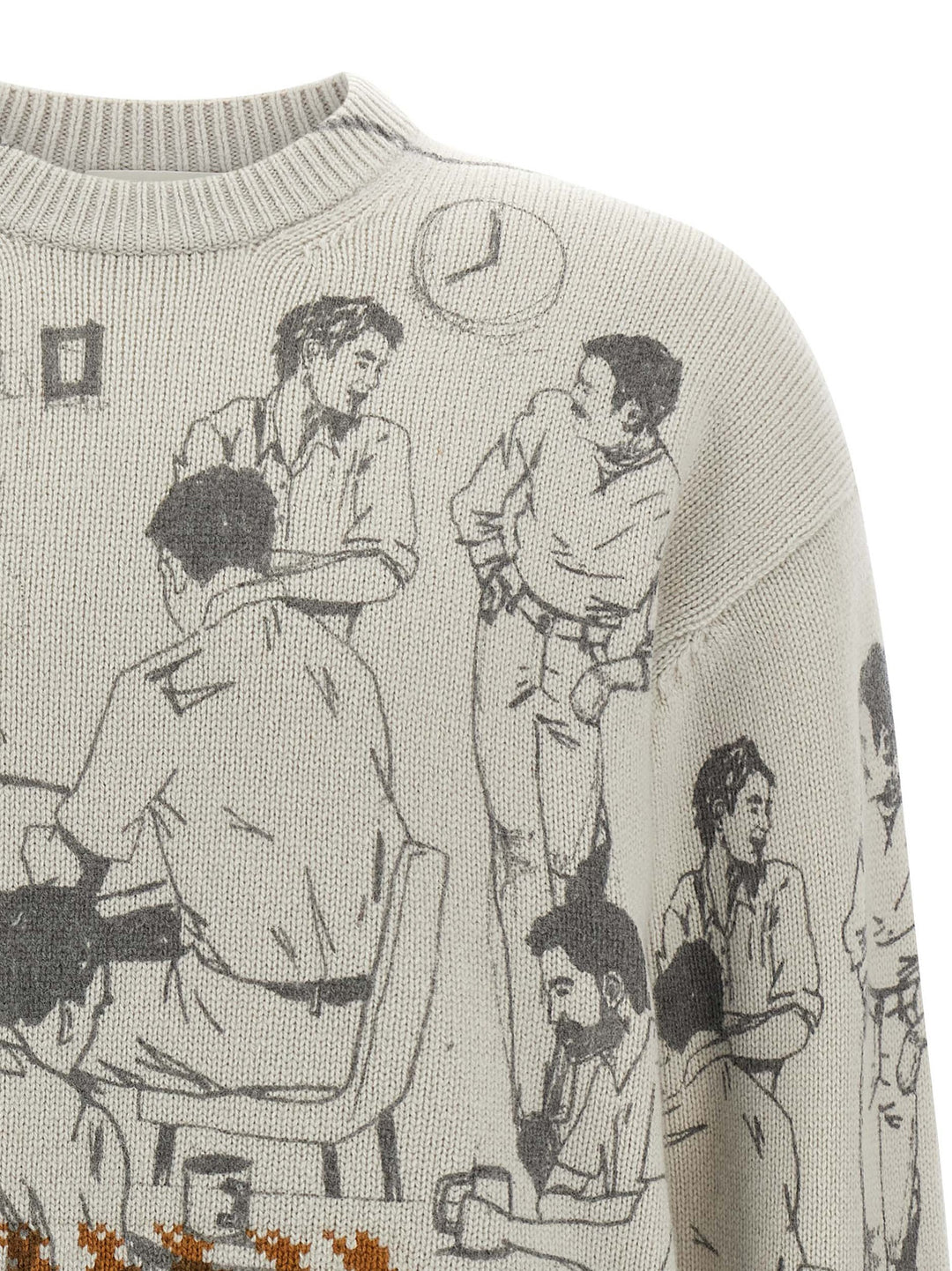 J.W. Anderson Jacquard Pattern Sweater Sweaters and Cardigans - Gray | b81881f472ed9fdb07d01f5664b33b9105bfb0c0