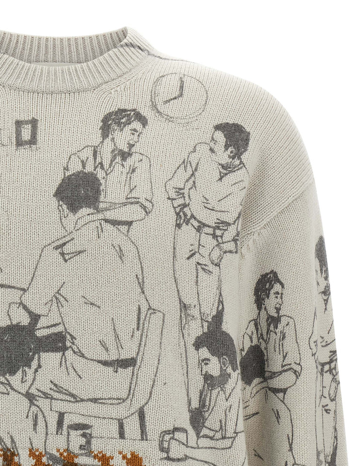 J.W. Anderson Jacquard Pattern Sweater Sweaters and Cardigans - Gray | b81881f472ed9fdb07d01f5664b33b9105bfb0c0