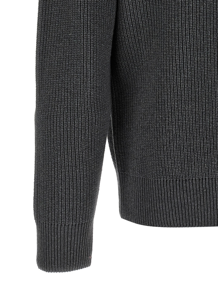 J.W. Anderson Half-Zip Sweater Sweaters and Cardigans - Gray | 0a23db10567f5b544ca900f80047f2aad6337f52