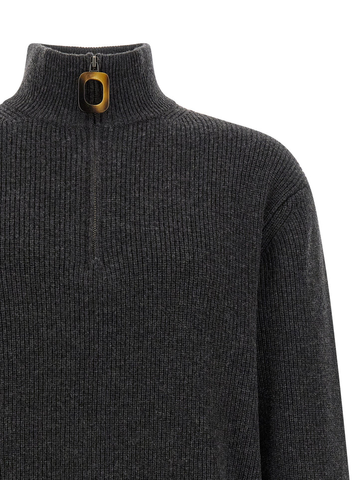 J.W. Anderson Half-Zip Sweater Sweaters and Cardigans - Gray | 69e734727781171a7ec20756d3cfaa139e515e8a