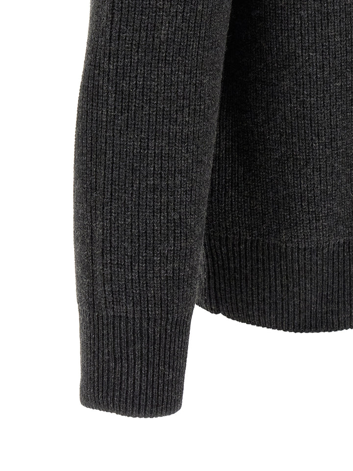 J.W. Anderson Half-Zip Sweater Sweaters and Cardigans - Gray | 8c546a2a1049a11400b59ea4075212615cf88350