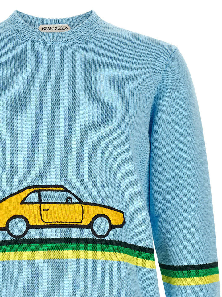 J.W. Anderson Car Sweaters and Cardigans - Light Blue | f409cff7ece8e8c5b52402ad7b58bbafe5299cd0