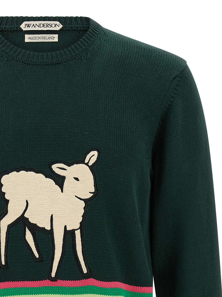 J.W. Anderson Sheep Sweaters and Cardigans - Green | 395934386ca118d3d1862c47abb7b4d254610c33
