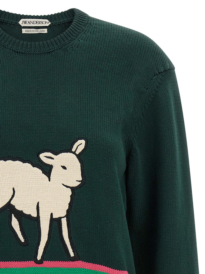 J.W. Anderson Sheep Sweaters and Cardigans - Green | bb511e4ffcec8bd68bda8aba3d83c12e56da2769