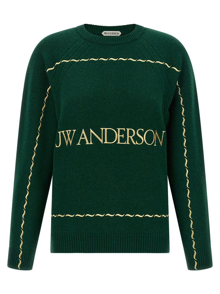 J.W. Anderson Logo Embroidery Sweater Sweaters and Cardigans - Green | d9175e66ec9870a6110d11c82197f0cc3a38bc2c