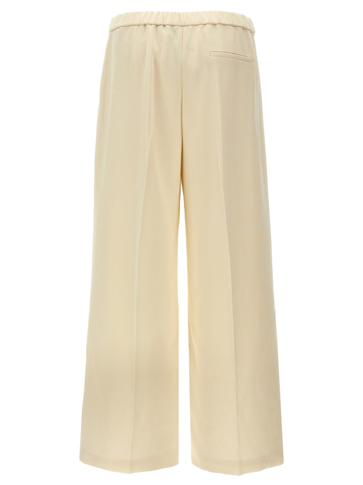 Wide Pull On Pants White