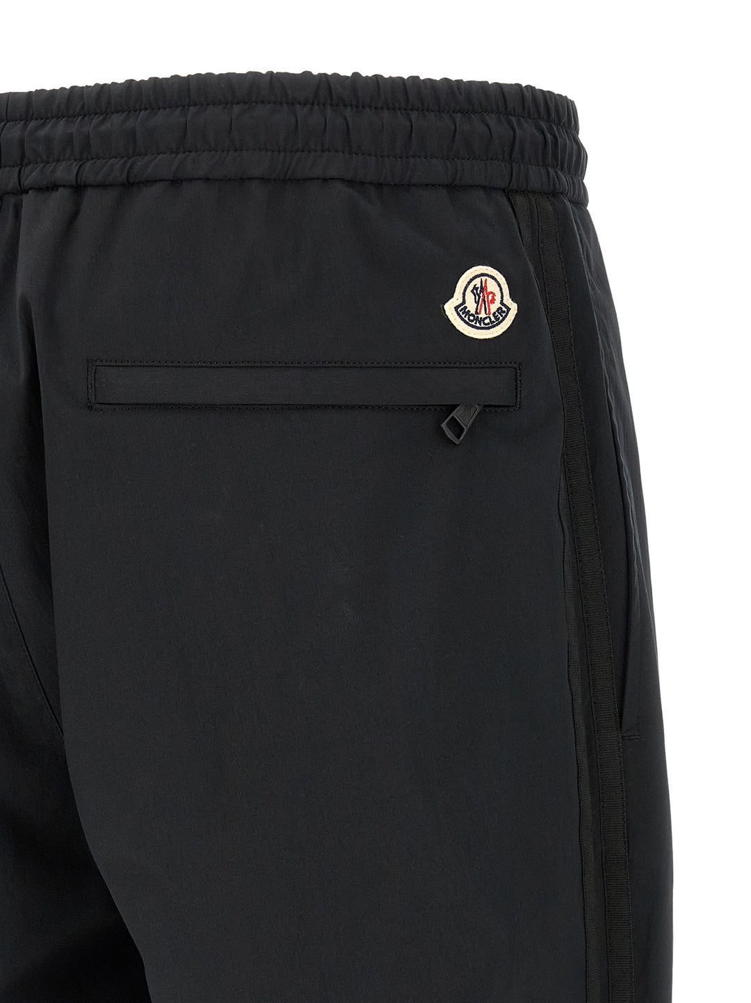 Moncler Grosgrain Tape Joggers Pants - Black | af96018cc9356437964130786b8e4a6e605bb0b0