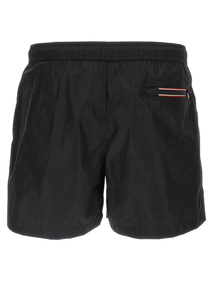 Moncler Logo Patch Swim Shorts Beachwear - Black | faa6a51cb3bc21999c6930d928e9f625b67d47e0