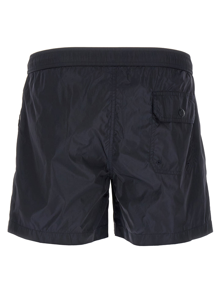 Moncler Tricolor Ribbon Swimsuit Beachwear - Blue | 259e942d74b936dd0a78450d2083a0ab1039a047