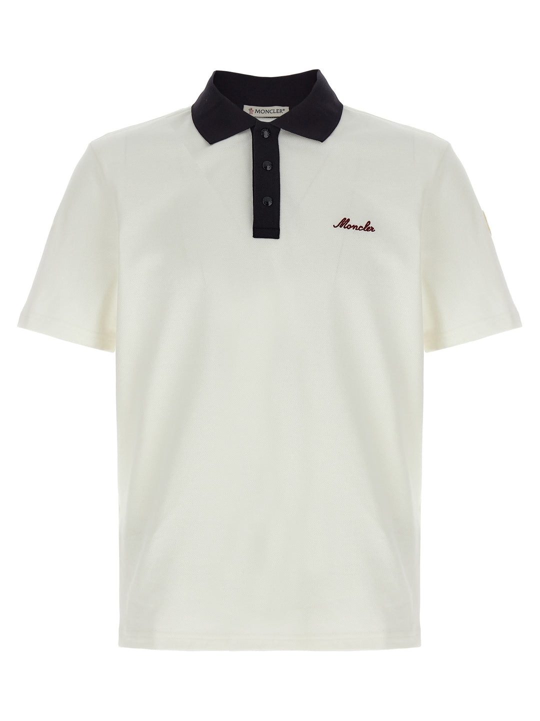 Moncler Logo Embroidery  Shirt Polo - White | 06cee32e620cd0f7c3b9f5f427d2e447984187c0