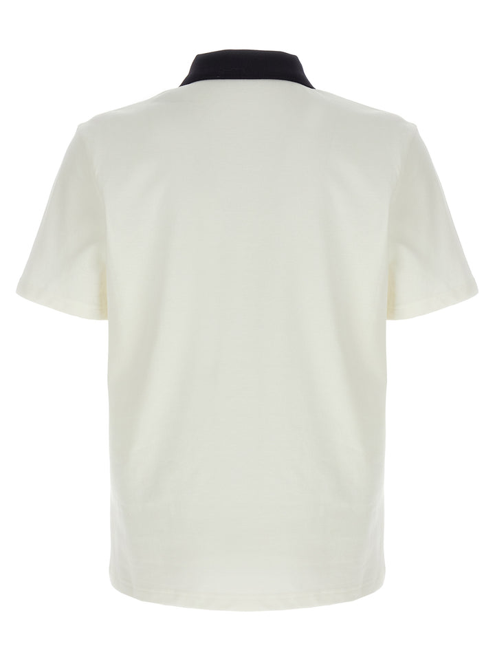 Moncler Logo Embroidery  Shirt Polo - White | b599d982c38136e09fb453901551960f9feb80f3