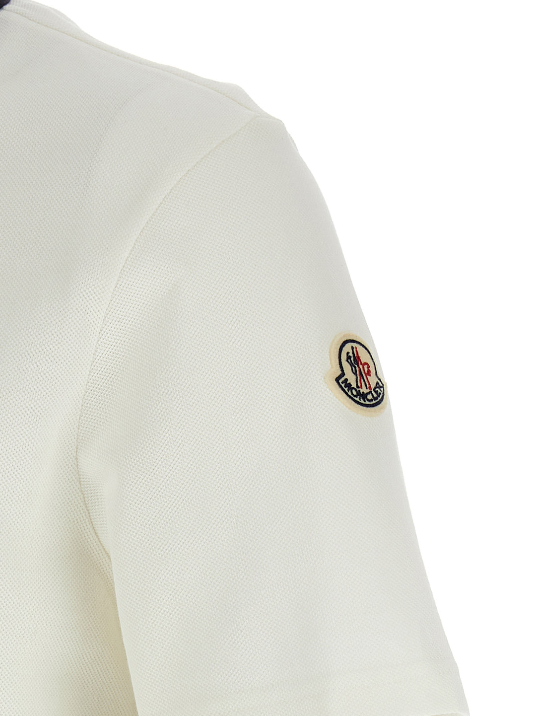 Moncler Logo Embroidery  Shirt Polo - White | 5f8a84083c1a8d68a65fd848d7ce84b8a8fc6fee