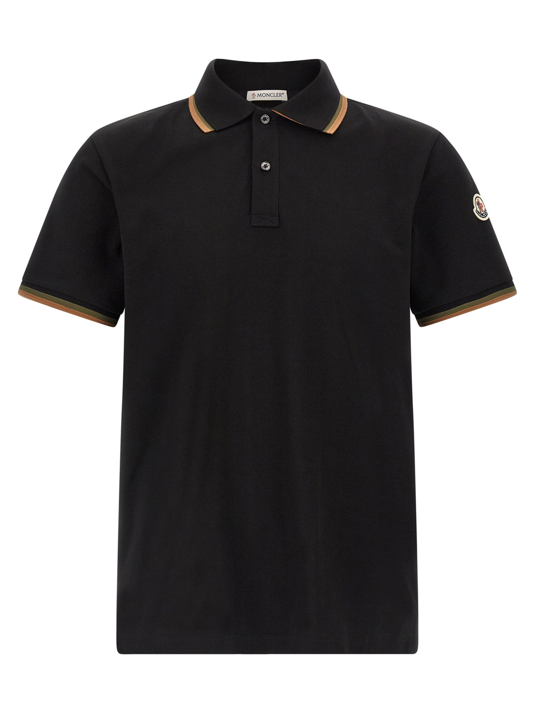 Moncler Double Layer Collar  Shirt Polo - Black | 5fb63440c55f8e06e24d311a000fb846400b0635
