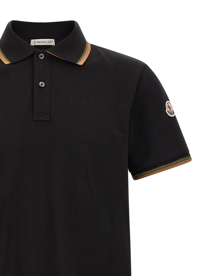 Moncler Double Layer Collar  Shirt Polo - Black | 3dd55bd0f907a6dc9355784cd532f5125e8d51d7