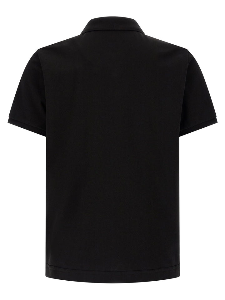 Moncler Leather Logo Patch  Shirt Polo - Black | 14d2d9c5047441f5d65d242c93c28d1e9e3c1454