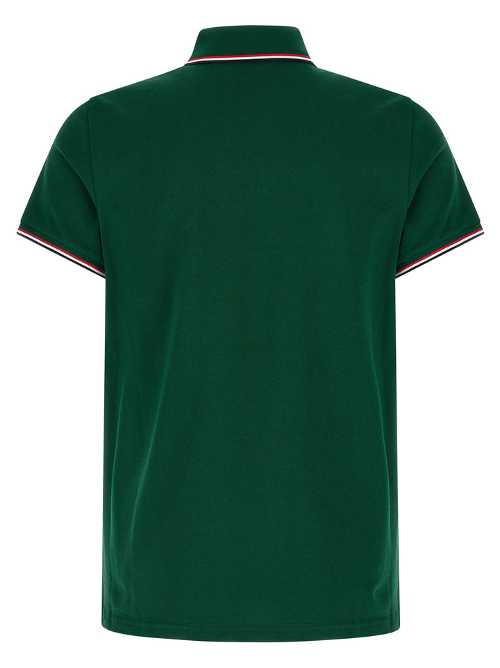 Moncler Tricolor Detail  Shirt Polo - Green | 0bc95cb2398ef4a371adb9cbbe1091c8db9657cb