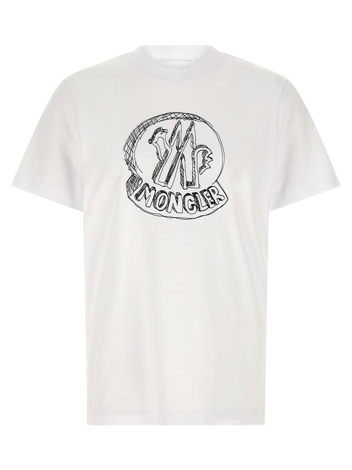 Moncler Embroidery T-shirt - White | ec9b72a425618d2e71882c507e2caf15091d9c00