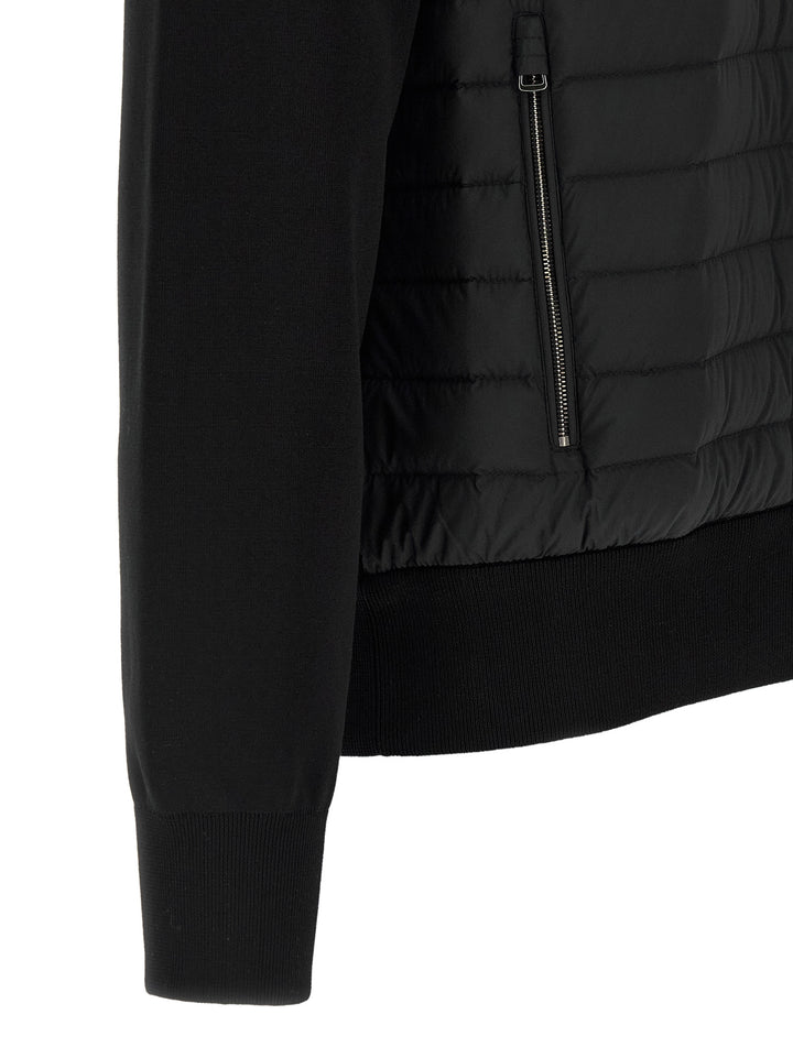 Moncler Padded Cardigan Sweaters and Cardigans - Black | 18b01869e88b2510a1fa8af9d2750c3f33aea64b