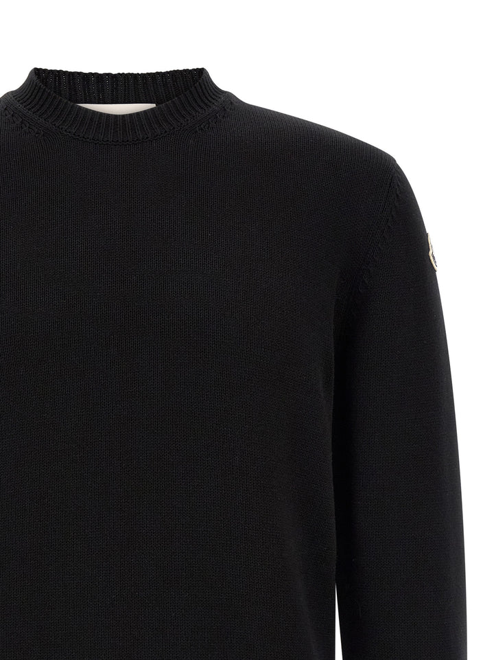 Moncler Cotton Sweater Sweaters and Cardigans - Black | e49d2b5e283b5331894fdcb1906664396f7beaae