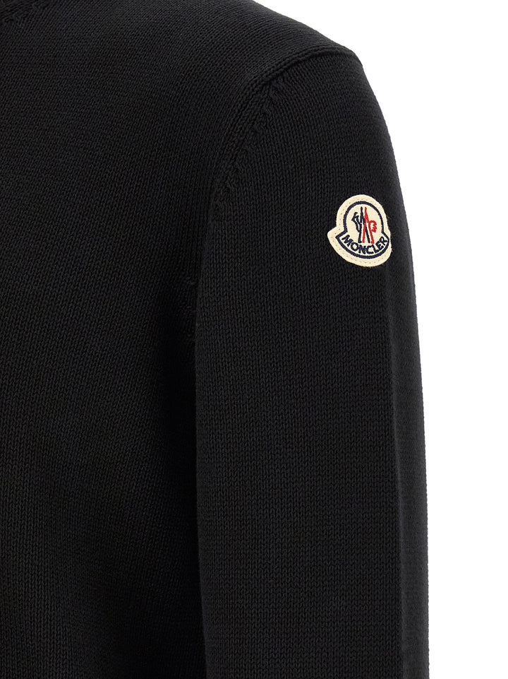 Moncler Cotton Sweater Sweaters and Cardigans - Black | 4212930802d9fb143ee72ac4dc1d71900fb1b7e6