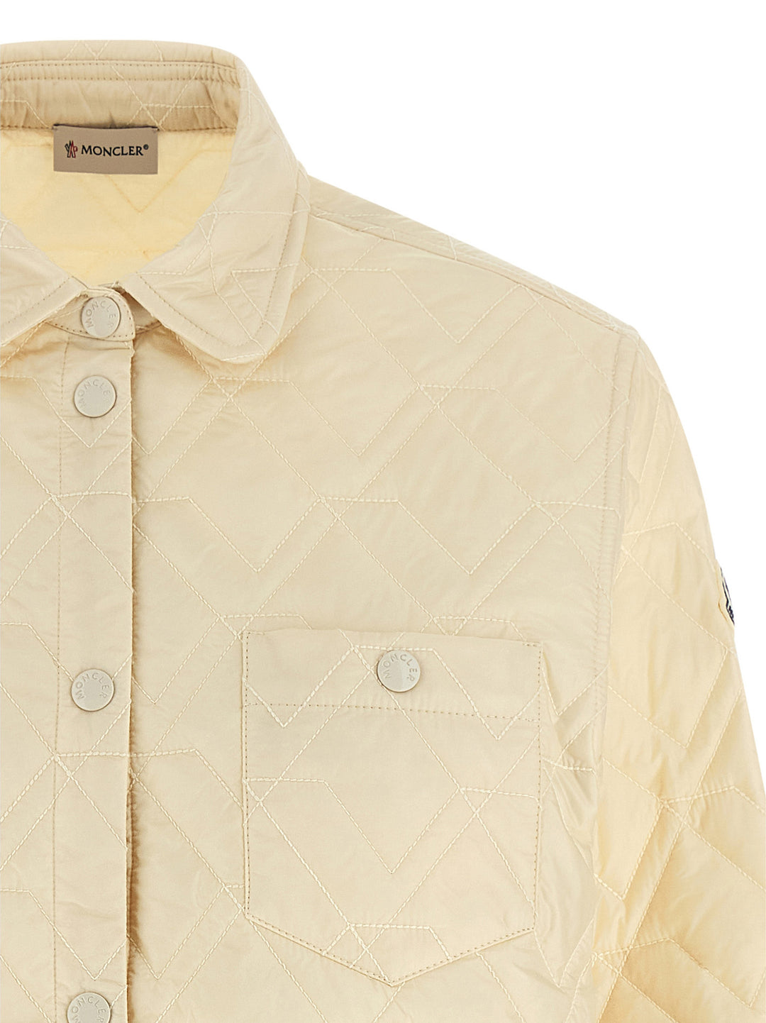 Moncler Quilted Overshirt Shirt and Blouse - Beige | 7970c1b79c06c4f36bd49b1397467c4d23f87fc6