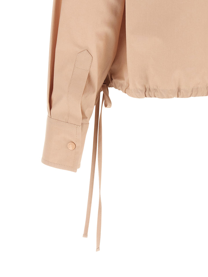 Moncler Cropped Shirt Shirt and Blouse - Pink | ac87774e7c1fd533f1563afa9494687cc471dae1