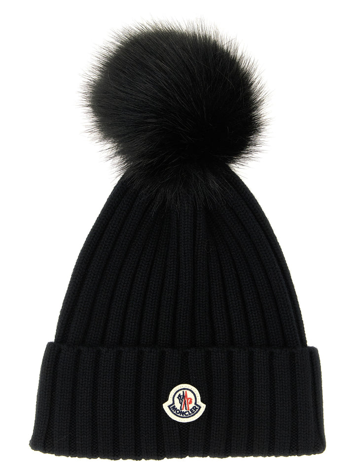 Moncler Pompon Beanie Hats - Black | 9b34177b29aa1b69983abfe99154b50a65afb8aa
