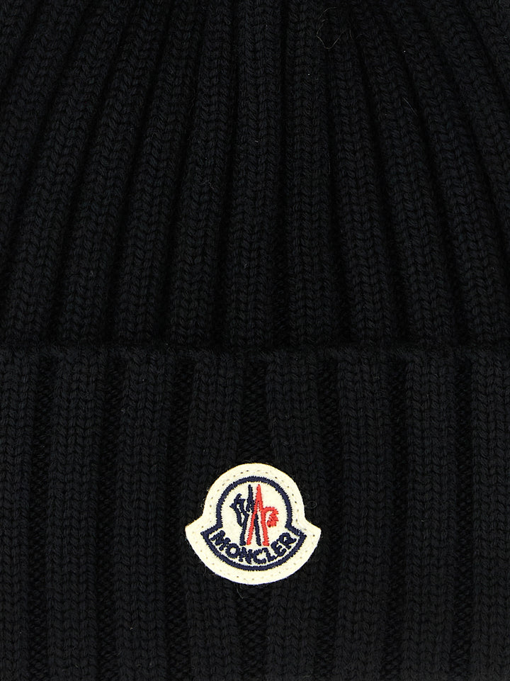 Moncler Pompon Beanie Hats - Black | b0c84258620e1f11ea8a9c42e78da3aa6b7173ca