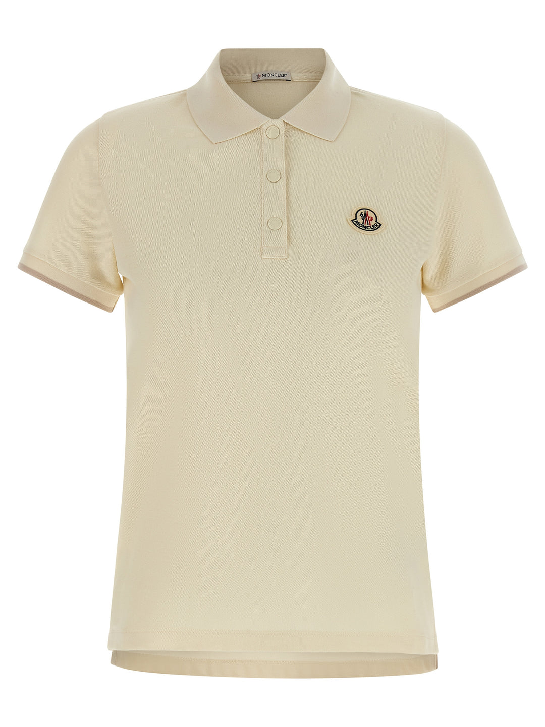 Moncler Logo Patch  Shirt Polo - Beige | 678cf2a6a397cf38f20763979a874116e2098a97