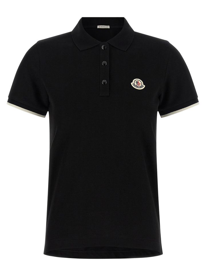 Moncler Logo Patch  Shirt Polo - Black | b4a9fdcb98dffffa7917f218b3cf1b5f2f88cf5f