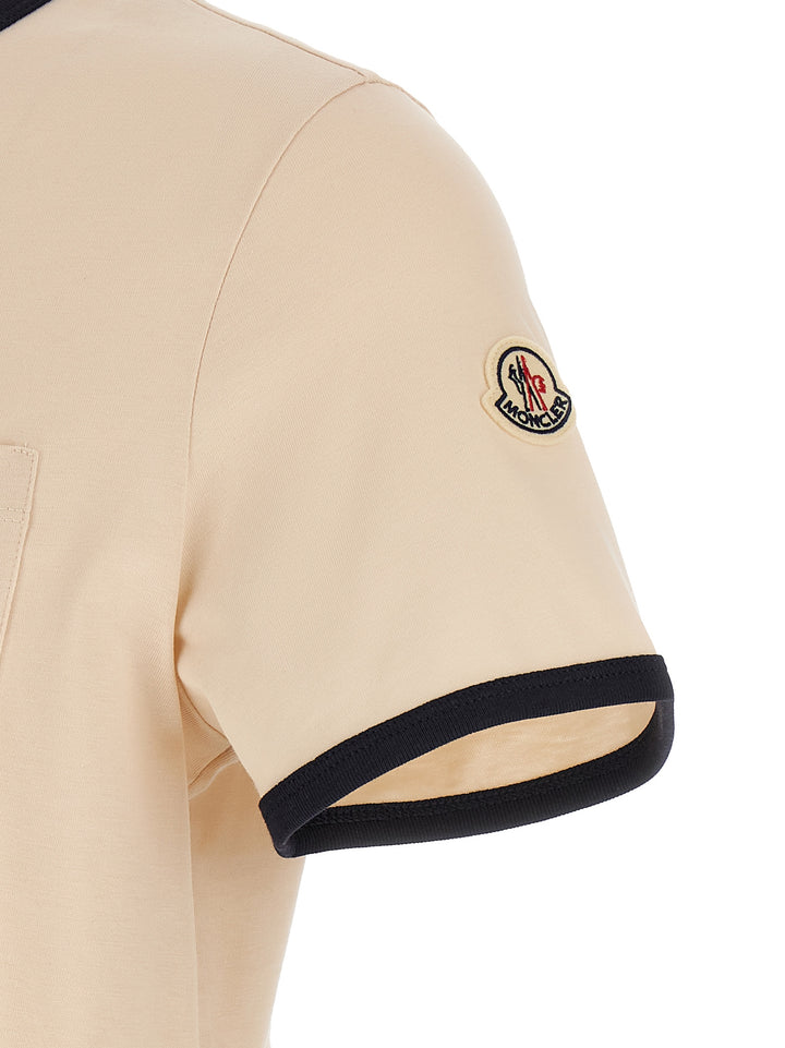 Moncler Logo Embroidery Pocket T-shirt - Beige | b11f8f241c49eabe28ef8854bb5ab8c8ab27fd41