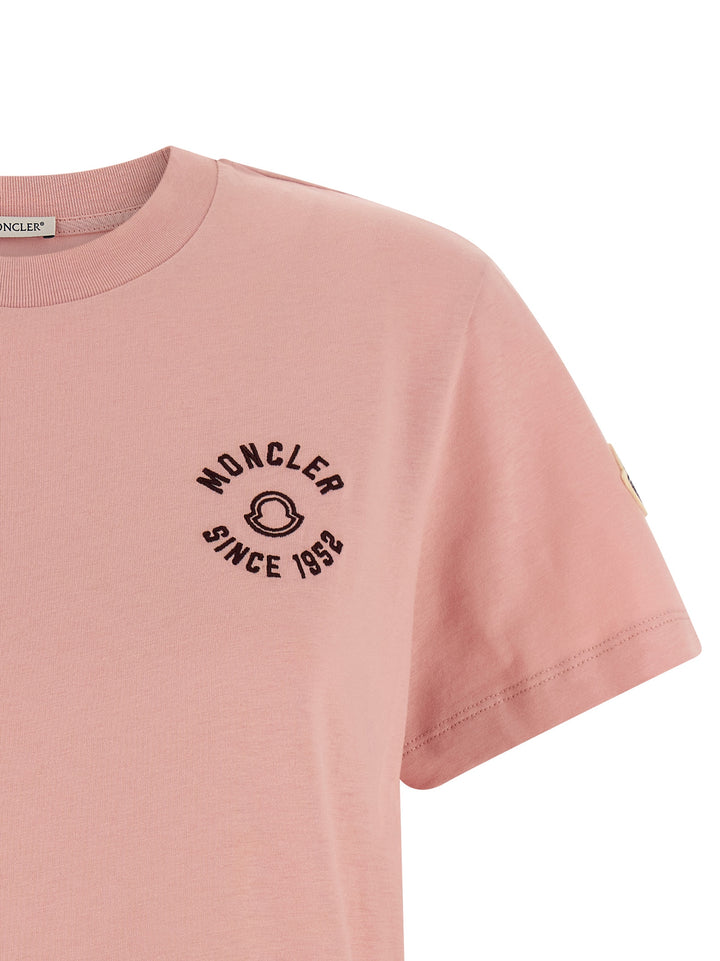 Moncler Logo T-shirt - Pink | e080cb40d88f99cacf24324d229215cf0f7b0e6f