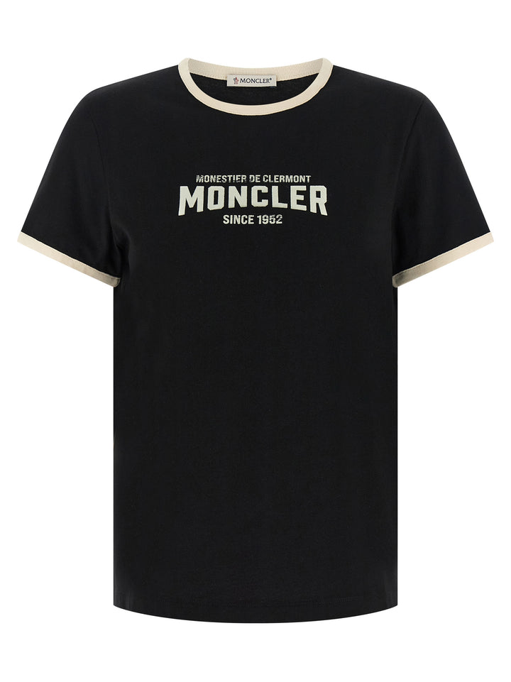 Moncler Flocked Logo T-shirt - Black | 8fa725c30a8c2880bb3754256eeb294d775c5ccf