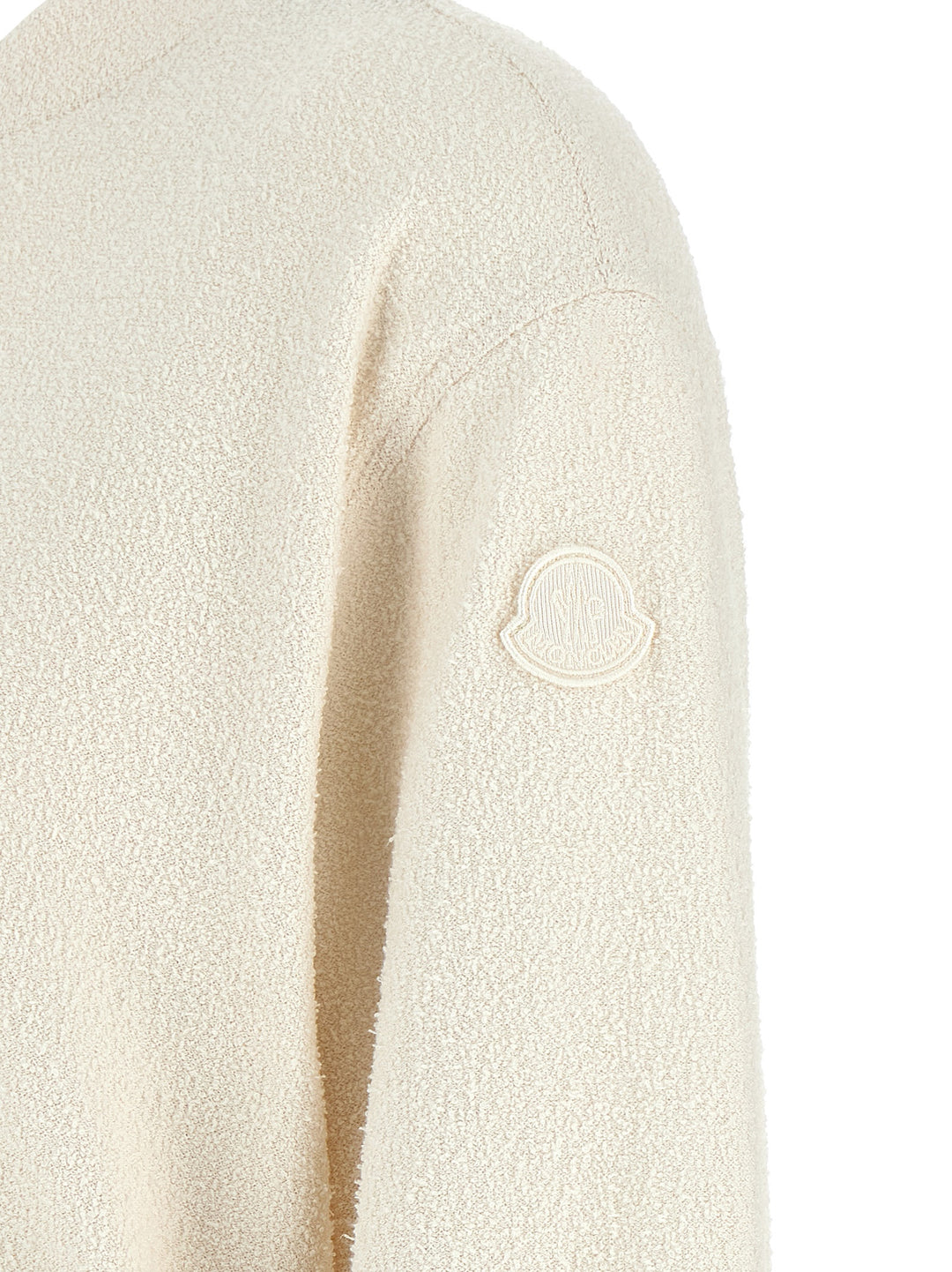 Moncler Bouclé Cardigan Sweaters and Cardigans - White | fc1b59e0a1d3d2064bc461c614561bb4c32b60f1