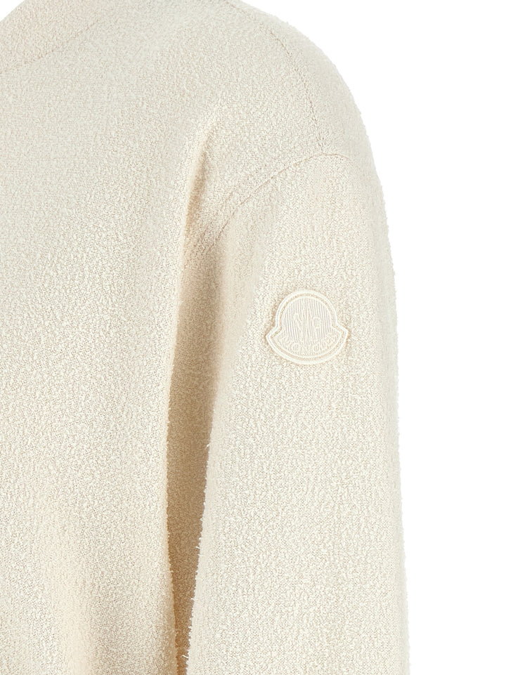 Moncler Bouclé Cardigan Sweaters and Cardigans - White | fc1b59e0a1d3d2064bc461c614561bb4c32b60f1