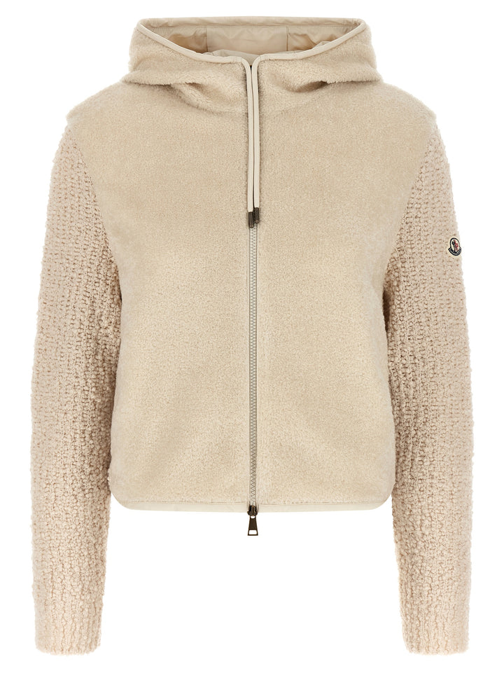Moncler Cardigan Tricot Sweatshirt - White | 30c4edb29ddfcdd8cd62a903d8860ee214efc8d2