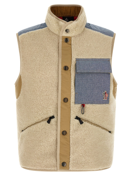 Teddy & Chambray Vest Gilet Multicolor