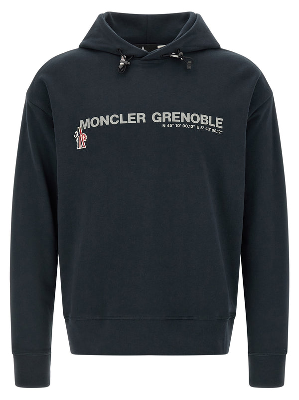 Logo Hoodie Sweatshirt Blue