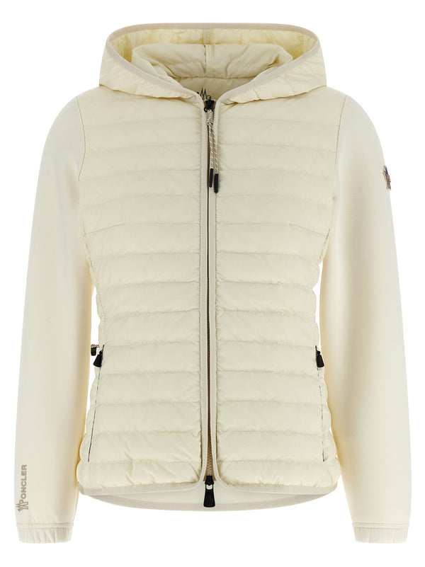 Padded Hoodie Sweatshirt White