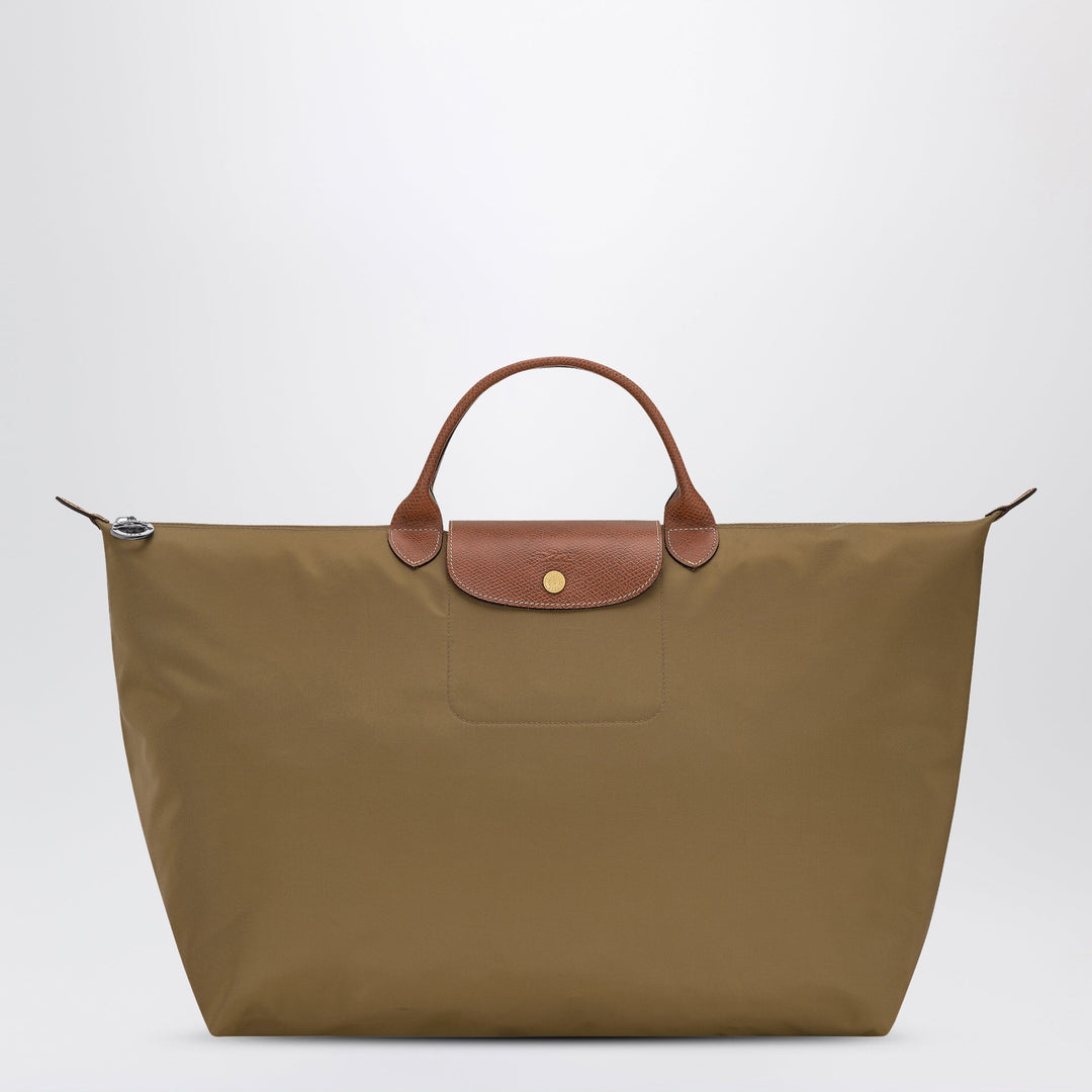 Longchamp Olive Travel Bag Le Pliage Original L