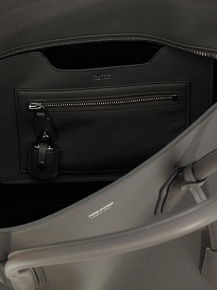 Tom Ford Logo Shoulder Bag Shoulder Bags - Gray | 44de7145785c7b99105875f65459bd2ba5f92beb