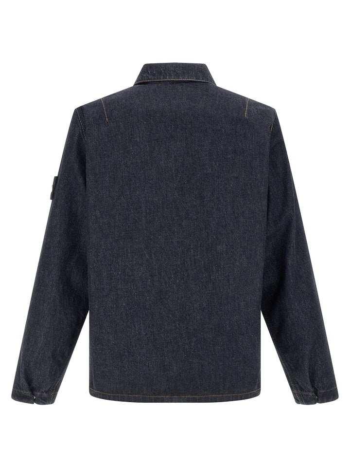 Stone Island Denim Shirt Shirt and Blouse - Blue | 356b0c6d1e0f16d34230475b05a1049eca08a696